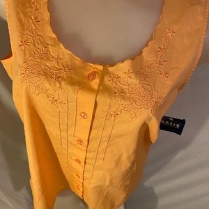 Blouse Ladies Vintage Orange Basic Edition s M